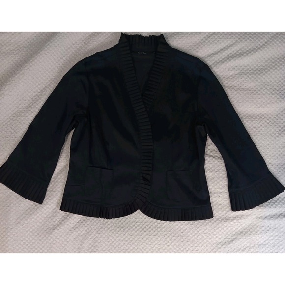 Nic And Zoe Stuctured Textured Bell Sleeve Blazer Regal Steampunk Victorian Sz L - Picture 1 of 11